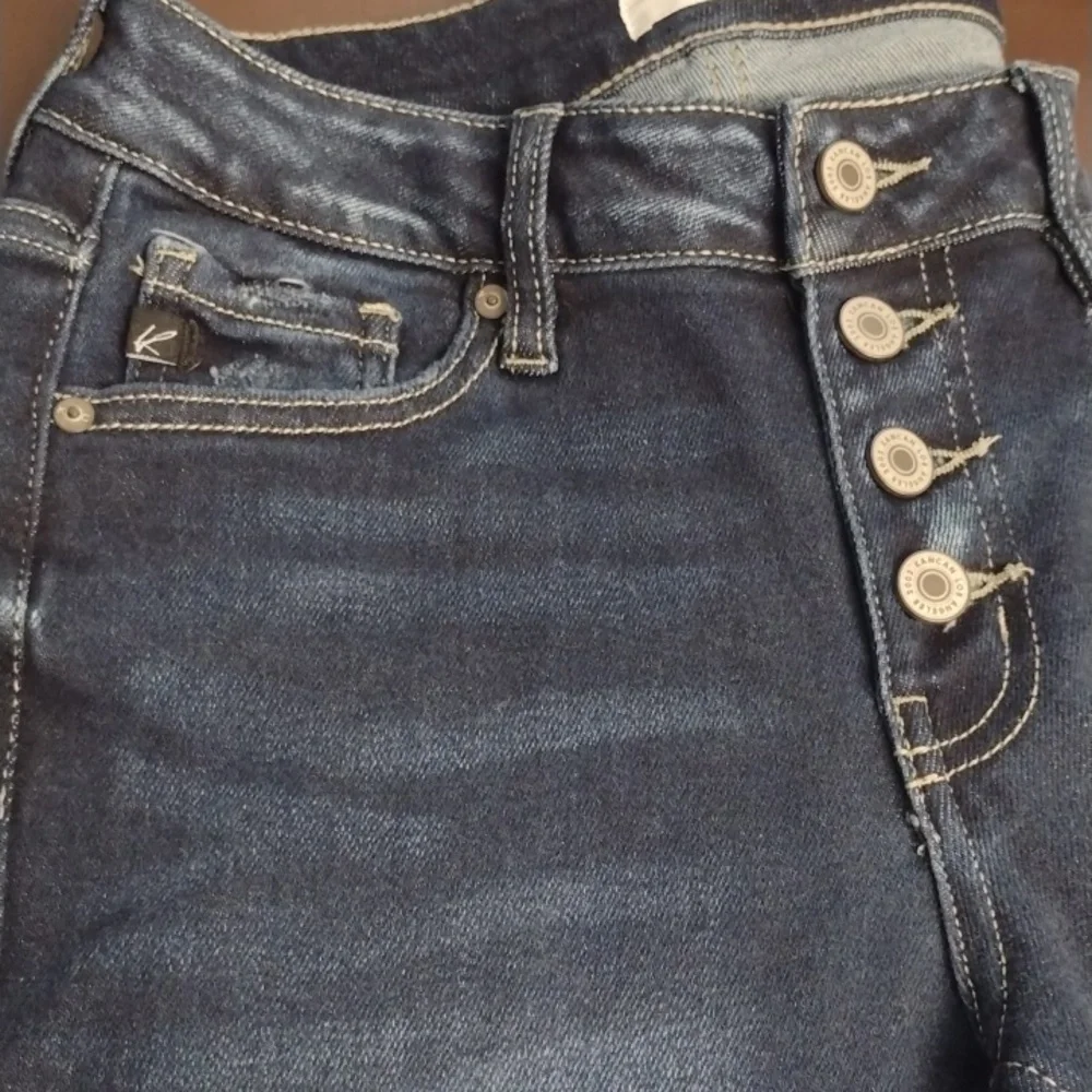 KanCan Blue Flare Wide Leg Jeans Size 5 Y2K - Picture 2 of 14
